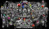 Mark Francis Williams, GOGOGO, 2020, acrilic, spray,  giclee print și cristale swarovski