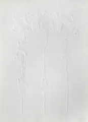 Frunze căzând by Étienne Hajdú, 1970, embossaje, sold Apr 2021