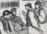 Corneliu Baba, Studiu pentru Mitrea Cocor, prima jumătate a anilor '50, cărbune pe hârtie lipită pe carton