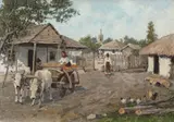 Ludovic Bassarab, Gospodărie țărănească, ulei pe lemn