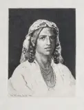 Theodor Aman, Vrăjitoarea, 1874, gravură cu acul și acvaforte
