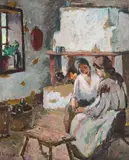 Nicolae Enea, Confesiuni, ulei pe carton
