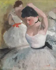 Francisc Gall, Pregătiri de balet, ulei pe pânză