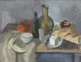 Henri Catargi, Natură statică cu vin, brânză și franzelă