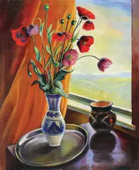 Maci by Carol Hübner, 1939, ulei pe pânză, sold Mar 2021