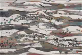 Viorel Mărginean, Iarnă la Cenade, 1989, ulei pe pânză