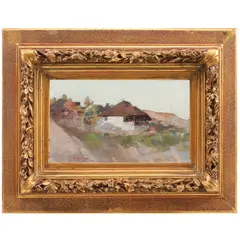 Nicolae Grigorescu, Case la Câmpulung, 1900-1904, ulei pe lemn