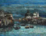 Alexandru Moser Padina, Canal Grande, 1949, ulei pe pânză
