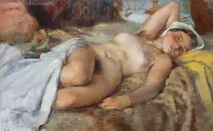 Aurel Bordenache, Nud, 1957, ulei pe carton