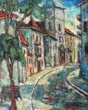 Vasile Parizescu, Strada Luterană, 1993, ulei pe placaj
