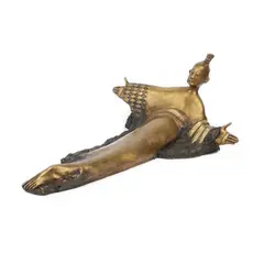 Arlechin by Ioan Pârvan, bronz, sold Mar 2021