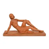Ugo Cipriani, "Tinerețe" - sculptură Art Deco, cca. 1930, teracotă