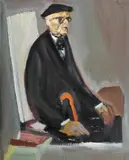 Corneliu Baba, Arghezi, 1963, ulei pe carton