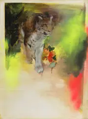 Diana Manole, Jungle Mist II, 2016, ulei pe pânză