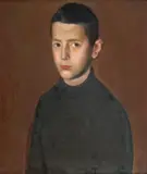 Corneliu Baba, Portret de copil, 1978, ulei pe pânză lipită pe carton