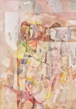Georgeta Năpăruș, Les Chevaliers, 1997, acuarelă pe hârtie