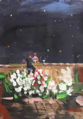 Marius Bercea, Untitled (Thoughts Safari), 2015, acrilic și ulei pe hârtie