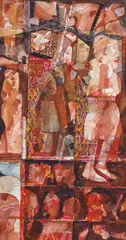 Înaintea pasului în întunecare by Georgeta Năpăruș, 1997, acuarelă pe hârtie, sold Feb 2021