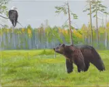 Adrian Preda, SUA vs Rusia, 2016, ulei pe pânză