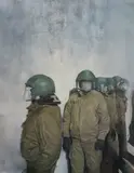 Cătălin Tăvală, H-Hour, 2020, ulei pe pânză