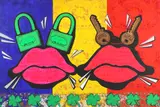 Ana Bǎnicǎ, Let me kiss you (Land of choice), acrilic pe pânză
