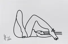 Horaţiu Mălăele, Nud, 2020, serigrafie pe pânză