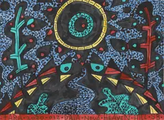 Heaven Hill by Sorin Tara, 2020, marker și tuș pe carton, sold Feb 2021