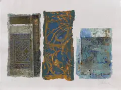 Wanda Mihuleac, La bibliothèque de grand-père, chine collé