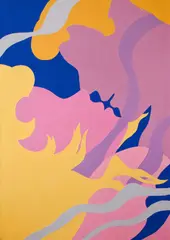 Cătălina Codreanu, The Kiss, 2020, acrilic pe pânză