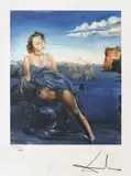 Portretul doamnei Dorothy Spreckels Munn by Salvador Dalí, cromolitografie, sold Feb 2021