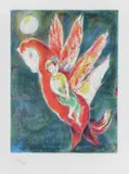 Julnar născută din mare și fiul ei, regele Badr Basim al Persiei by Marc Chagall, cromolitografie, sold Feb 2021