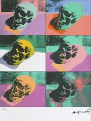 Skull by Andy Warhol, cromolitografie, sold Feb 2021
