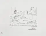 Sculptorul și modelul by Pablo Picasso, litografie, sold Feb 2021
