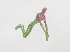 Roman Tolici, Status afectiv, 2005, tuș și cariocă pe hârtie
