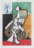 Nud pe fotoliu by Pablo Picasso, cromolitografie, sold Feb 2021