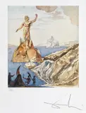 Poseidon by Salvador Dalí, cromolitografie, sold Feb 2021