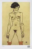 Egon Schiele, Nud, cromolitografie
