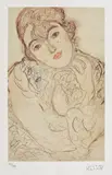 Gustav Klimt, Portret de tânără, cromolitografie