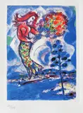 Sirenă de pin by Marc Chagall, cromolitografie, sold Feb 2021