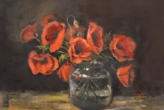 Maci by Ioan Papazoglu, ulei pe carton, sold Jan 2021