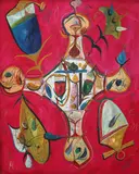 Totem by Ștefan Pelmuș, 2012, ulei pe pânză, sold Jan 2021