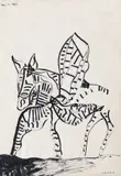 Arnold Daghani, Animal mitologic, peniță pe hârtie