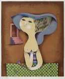 La fleur by Samy Briss, cromolitografie, sold Jan 2021