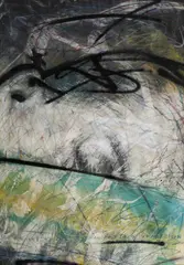 Vasile Tolan, Portret ascuns, pastel și tempera pe hârtie