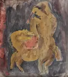 Ioan Gânju, Scenă mitologică, acuarelă pe hârtie