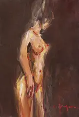 Cornel Bârsan, Nud, ulei pe pânză
