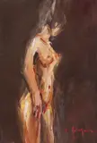 Cornel Bârsan, Nud, ulei pe pânză