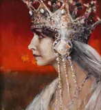 Manuell Mănăstireanu, Regina Maria, 2012, ulei pe placaj