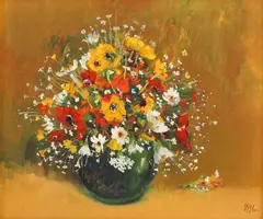Flori de câmp by Nicolae Blei, 2012, ulei pe pânză, sold Jan 2021