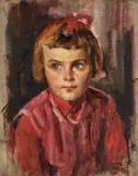 Jean Niţescu, Portret de fetiță, ulei pe carton
